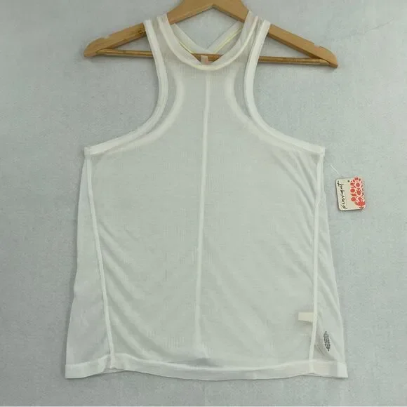 -FP Movement by Free People Very Varsity Women's Ribbed Sheer Tank Top NWT XS - Picture 3 of 15
